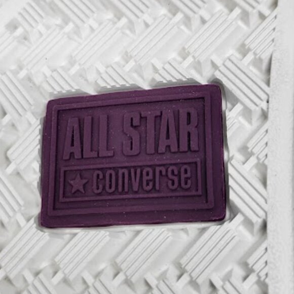 CONVERSE Pro Leather OX Low White Purple Sneakers Unisex Women 11.5- Men 10 NWOB - Picture 8 of 9